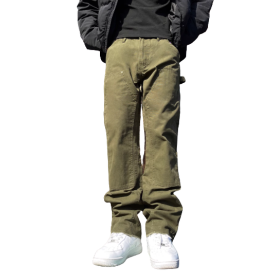 Retro Utility Adjustable Zippers Pants V0722