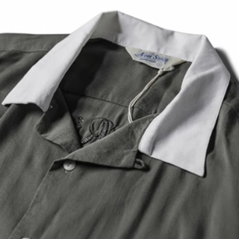 Cuban collar bowling shirt V0494