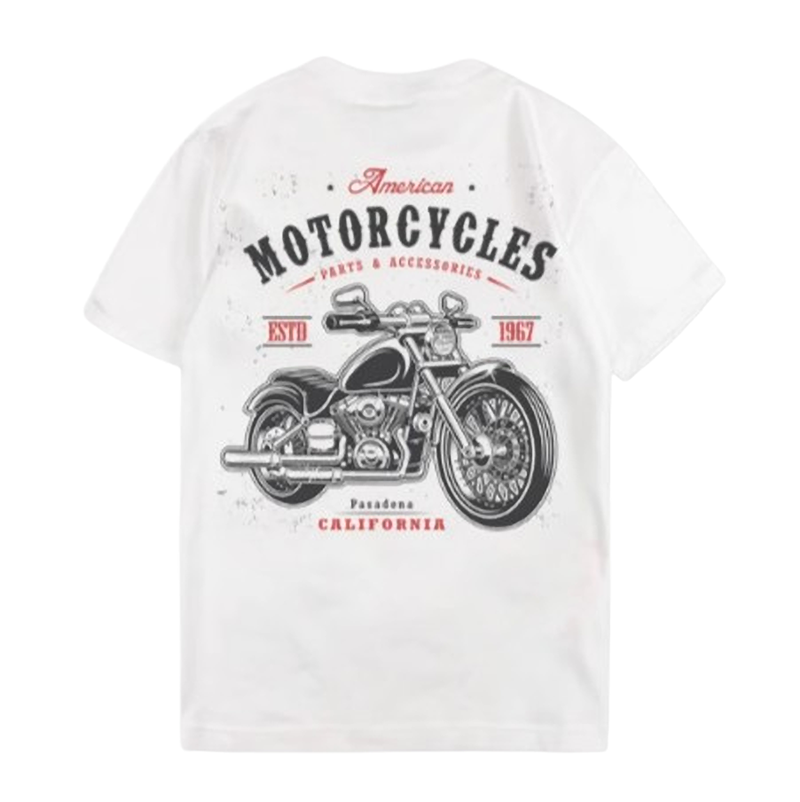 American Retro Biker T-shirt V0570