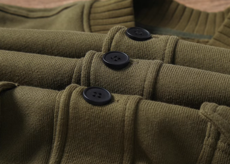 American retro fleece sweat cardigan V0284
