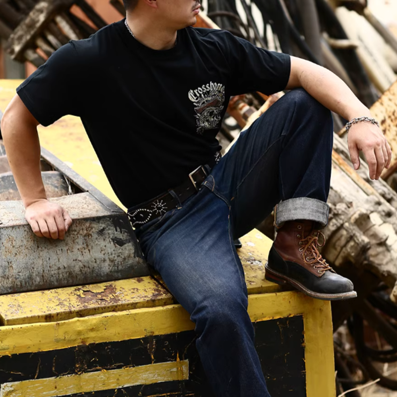 Skeleton Pirate Print T-Shirt V0012
