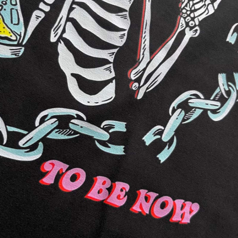 Front skull print T-shirt V0498