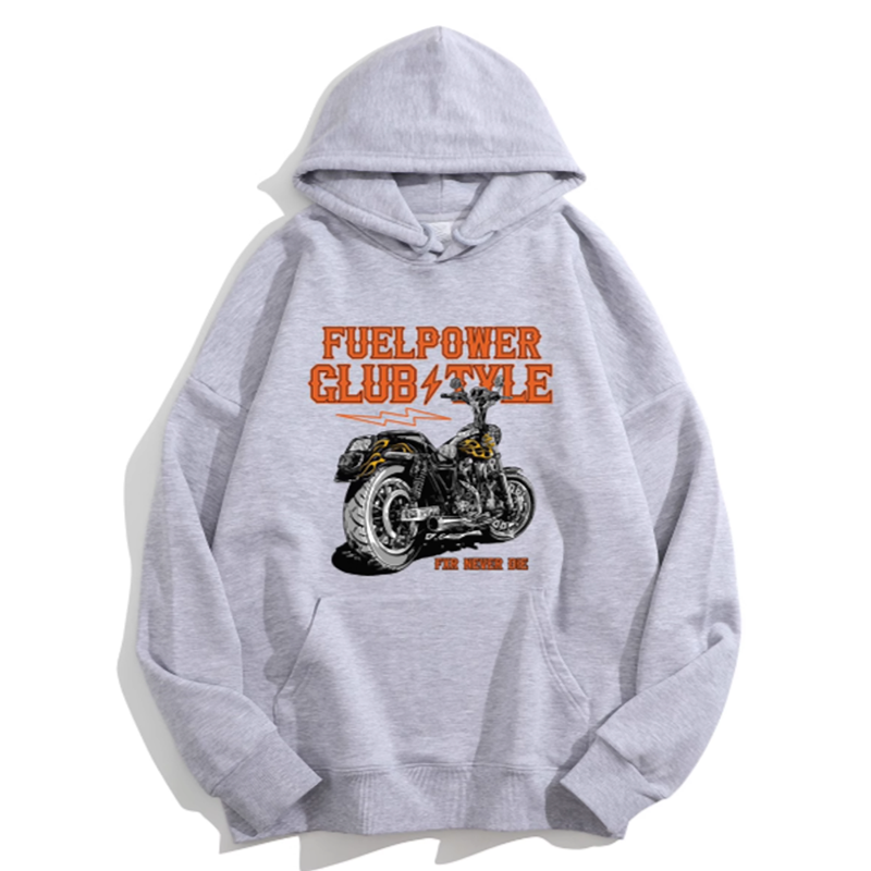 Bike logo print hoodie V0252