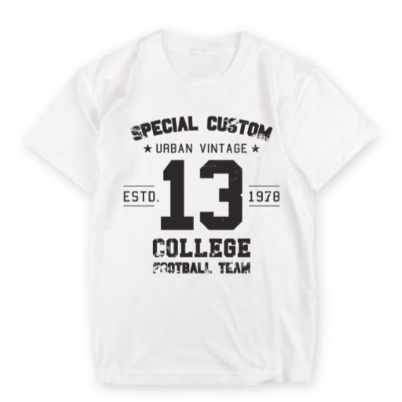American retro print T-shirt V0013