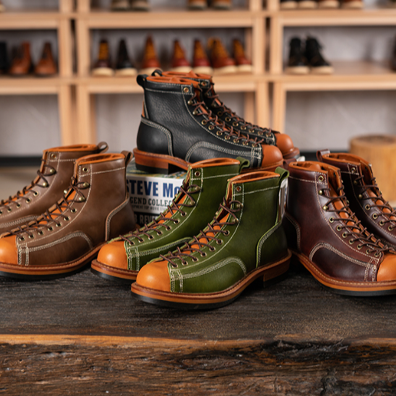 Retro High Top Work Boots V0778