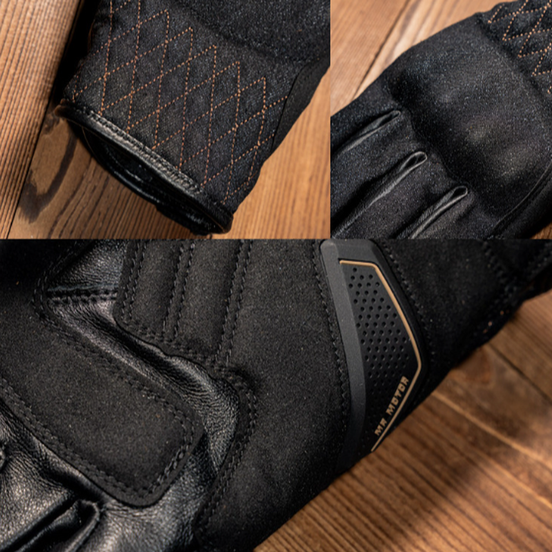 Vintage Touchscreen Motorcycle Gloves V0798