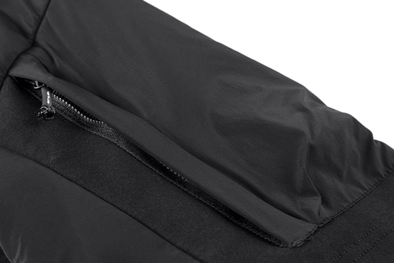 Faux layered hooded sweatshirt V0442