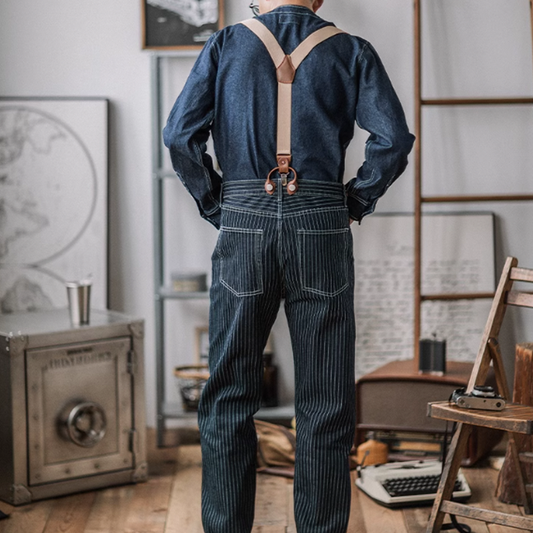 American Retro Denim Suspenders V0518