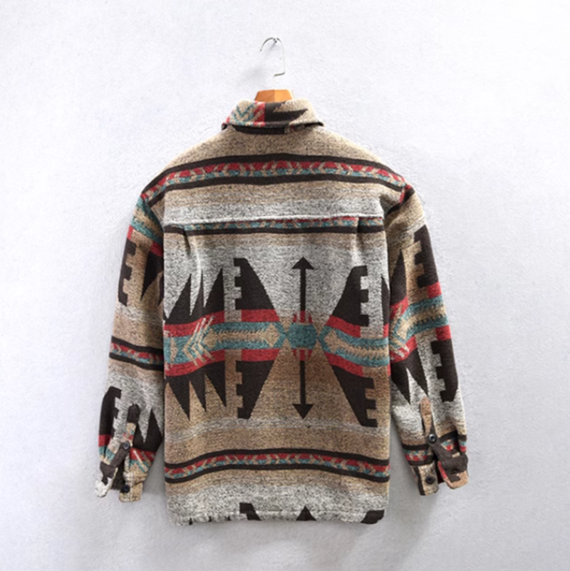 Heavyweight Ortega pattern shirt V0145