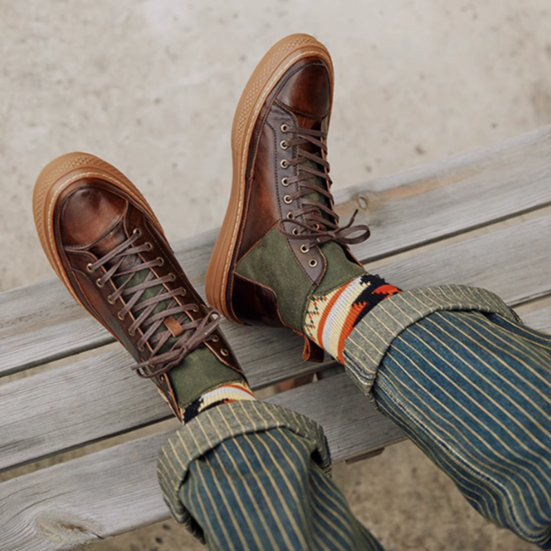 High cut vintage Sneakers V0119