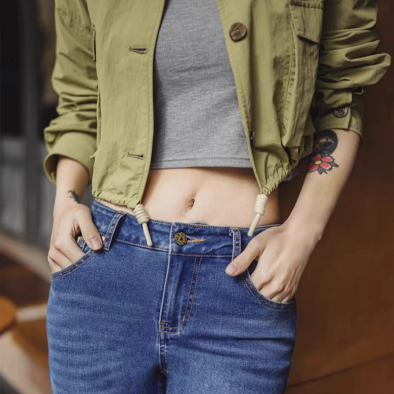 Vintage Blue Slim Flare Jeans V0641
