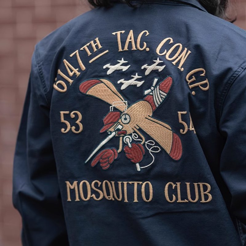 American retro embroidered vintage jacket V0490