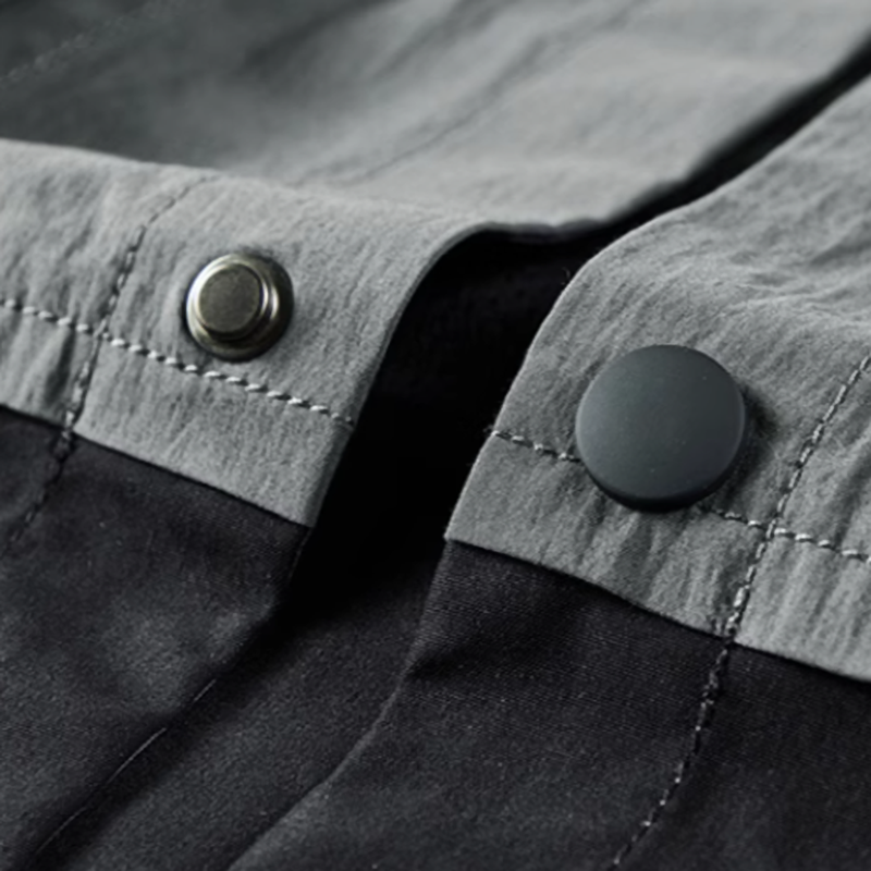 Urban Colorblock Multi-Pocket Shirt V0587