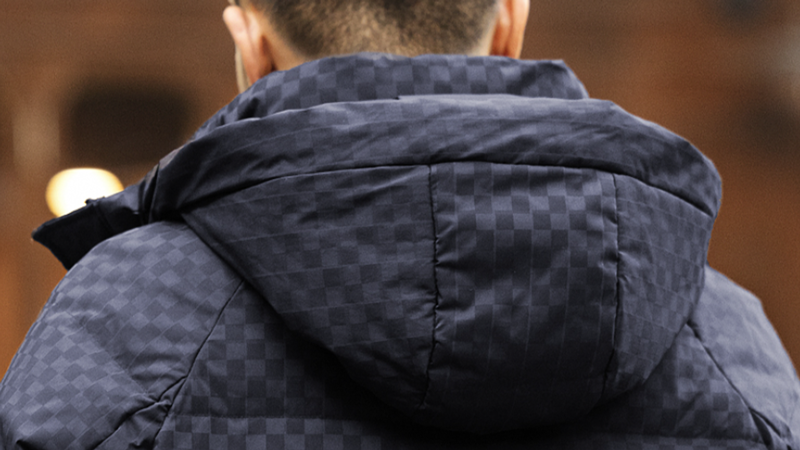 Casual Plaid Down Jacket V0858