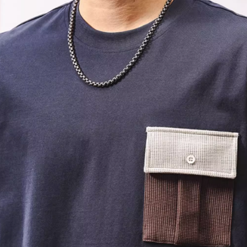 Heavyweight Retro Color Block Tee V0575