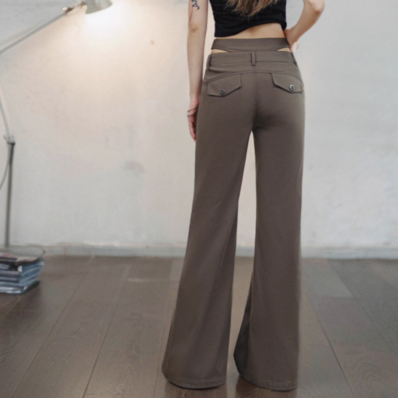 Chic Hollow-Waist Micro Pants V0645