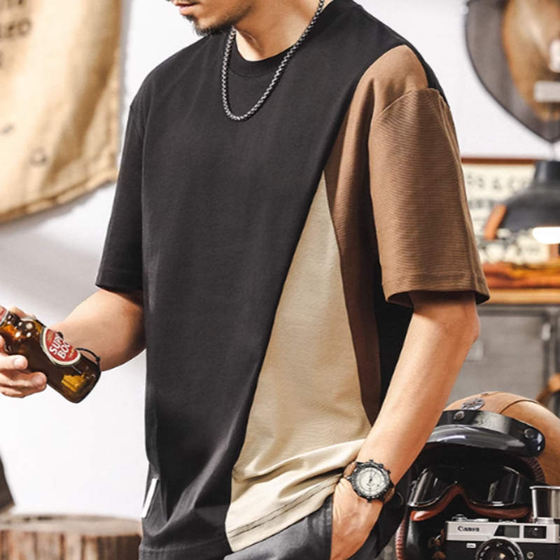 American Retro Patchwork Tee V0580