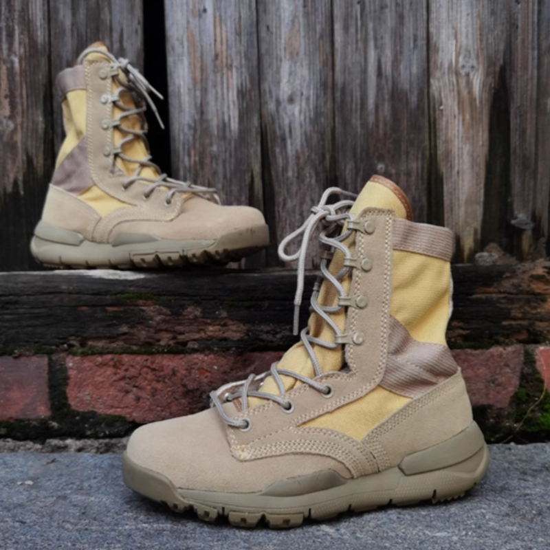 Lace-up high-cut desert boots V0435