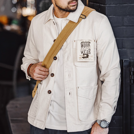 Twill cotton retro corduroy jacket V0279