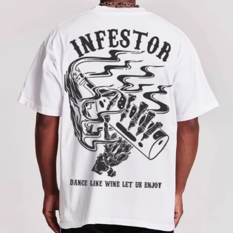 Crazy Fire Drink Print T-Shirt V0499