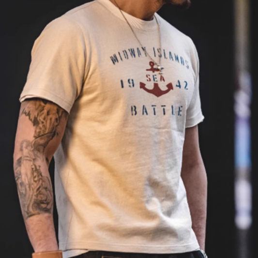 Vintage Nautical Anchor Tee V0678