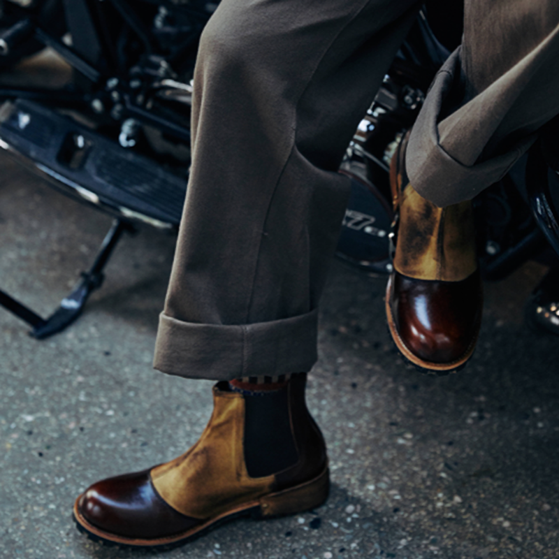 Retro High-Top Chelsea Boots V0806