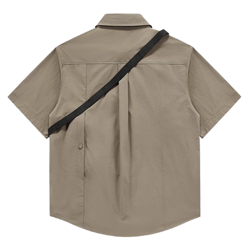Multi-pocket strap shirt V0506