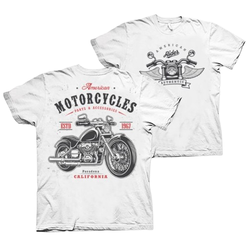 American Retro Biker T-shirt V0570