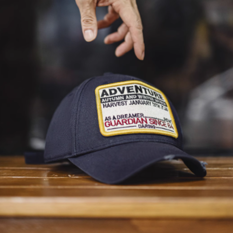 American retro distressed cap V0444