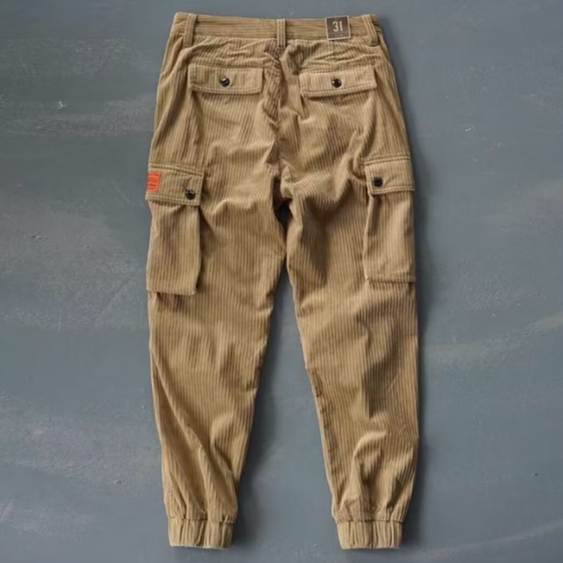 Corduroy Cargo Jogger Pants V0484