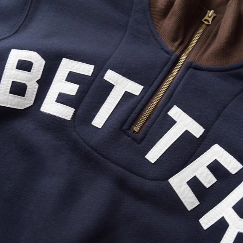 Retro zip-up logo sweatshirt V0196