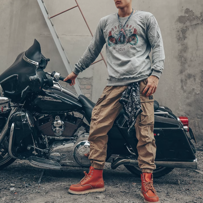 American Retro Washed Sweatshirt V0018