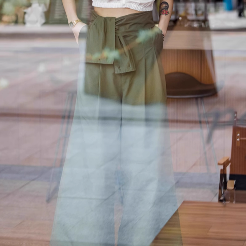 High-Waisted Wide Leg Pants V0639