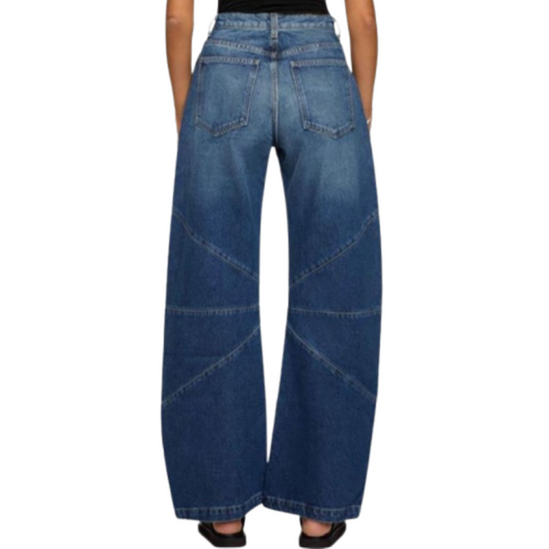 Patchwork wide leg jeans V0802