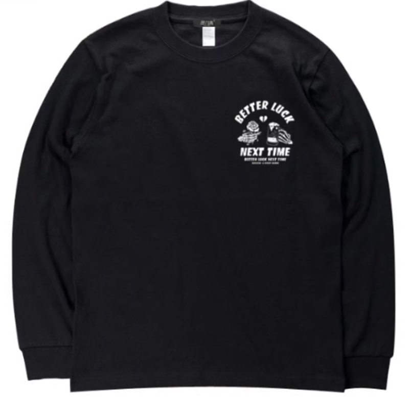 Back logo punk long T-shirt V0497