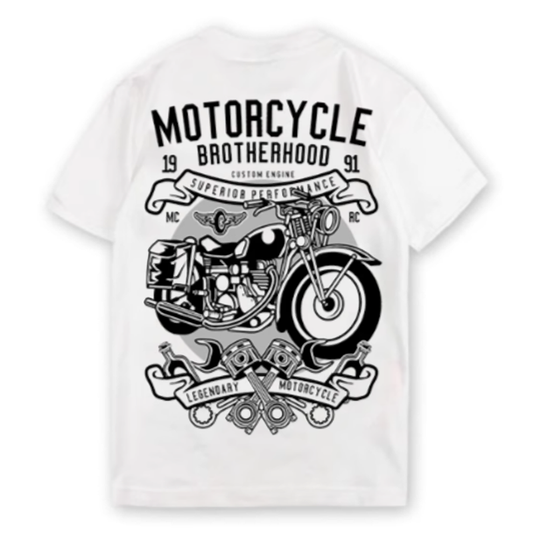 American Retro Biker Couple Tee V0754