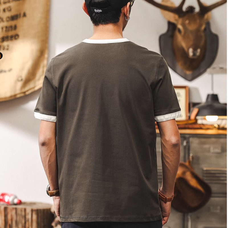 American Retro Fake Two-Piece Tee V0574