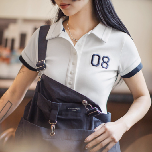 Colorblock Polo Tee V0659