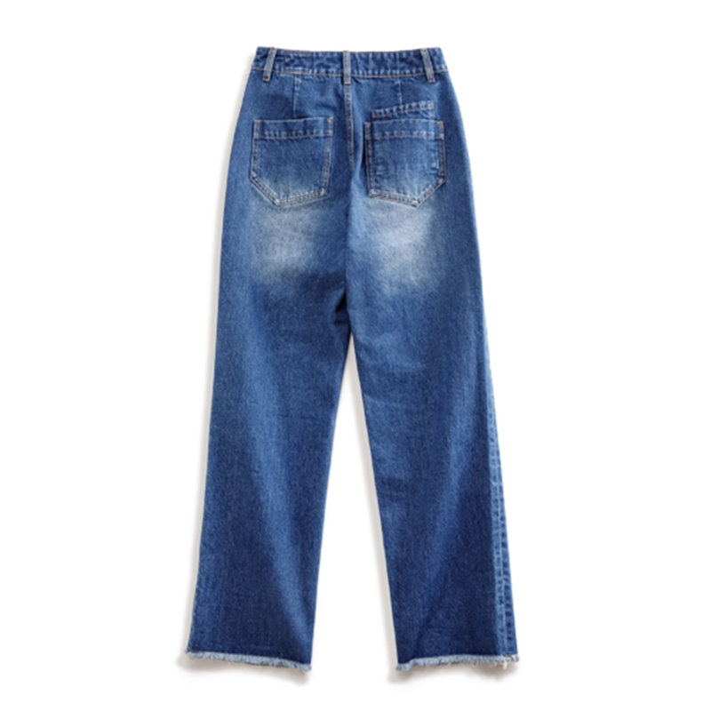 Retro Denim Drape Pants V0637
