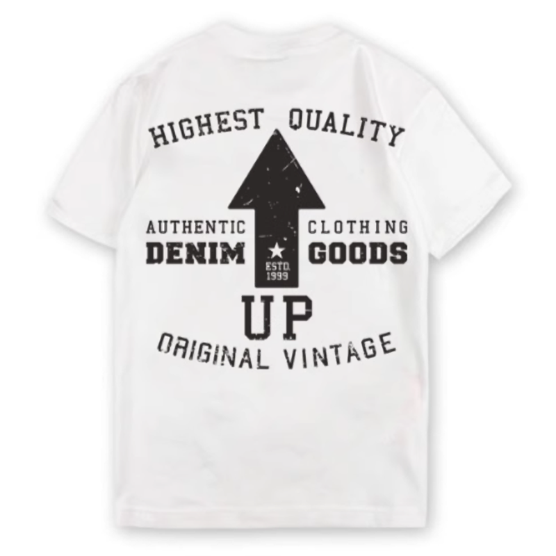 American retro print T-shirt V0013