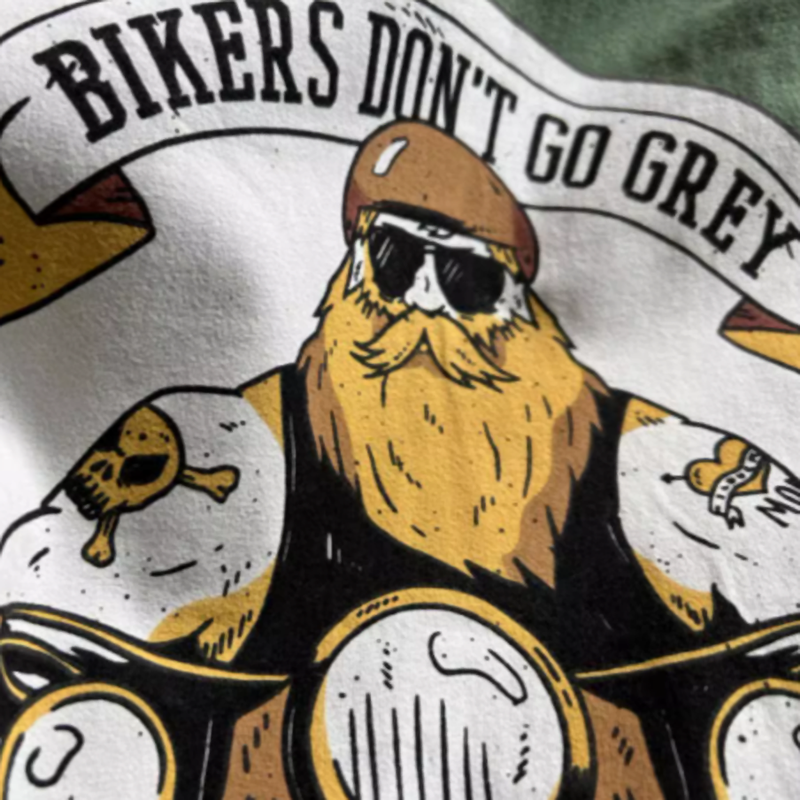 American biker motif T-shirt V0528