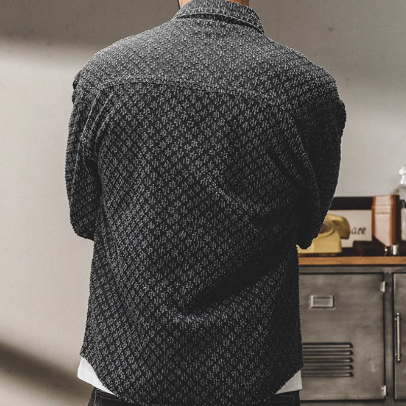 Snap button retro shirt V0074