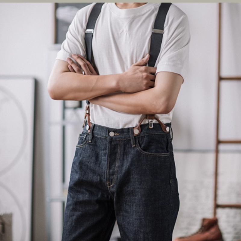 American Retro Denim Suspenders V0518