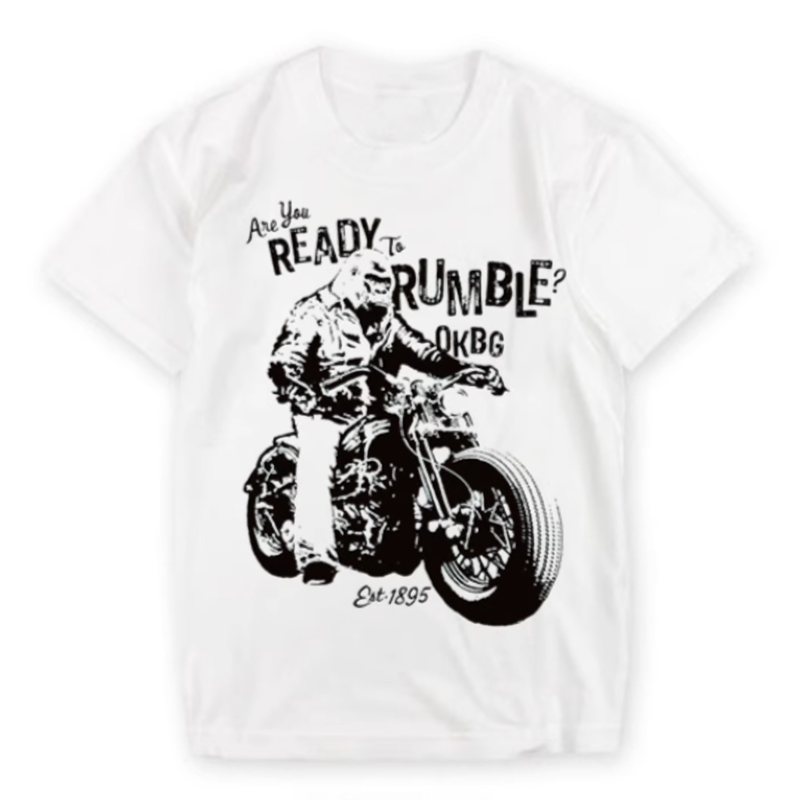 Gorilla on a motorcycle T-shirt V0572