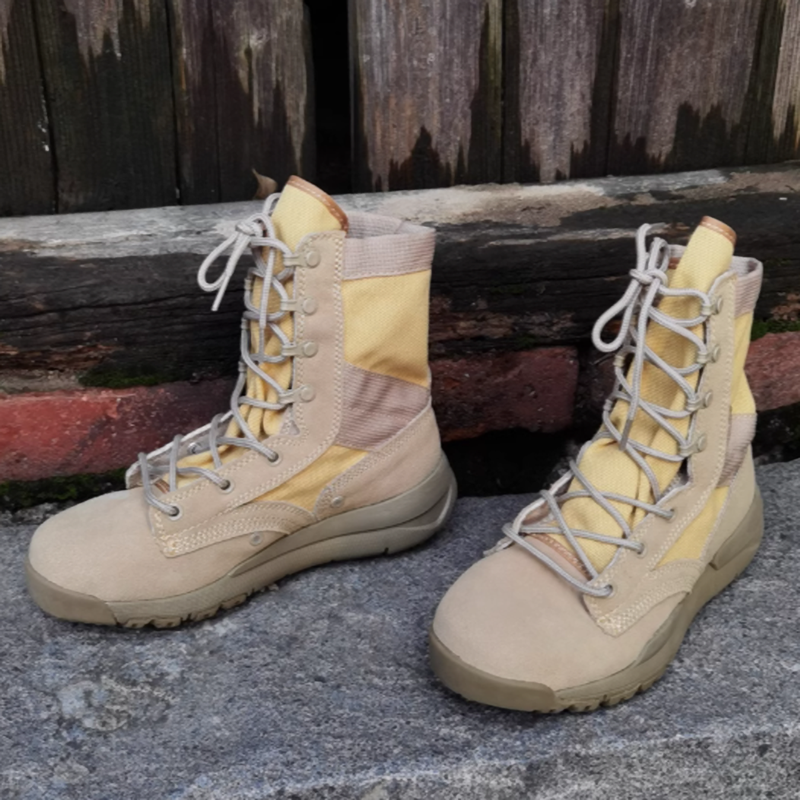 Lace-up high-cut desert boots V0435