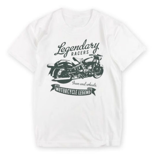 American Vintage Retro Biker Tee V0573