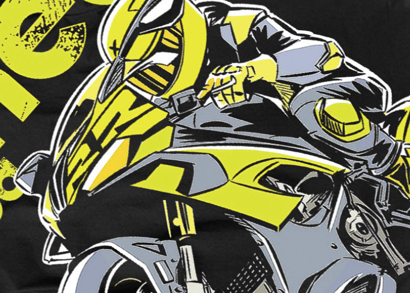 Retro Biker Graphic T-Shirt V0914