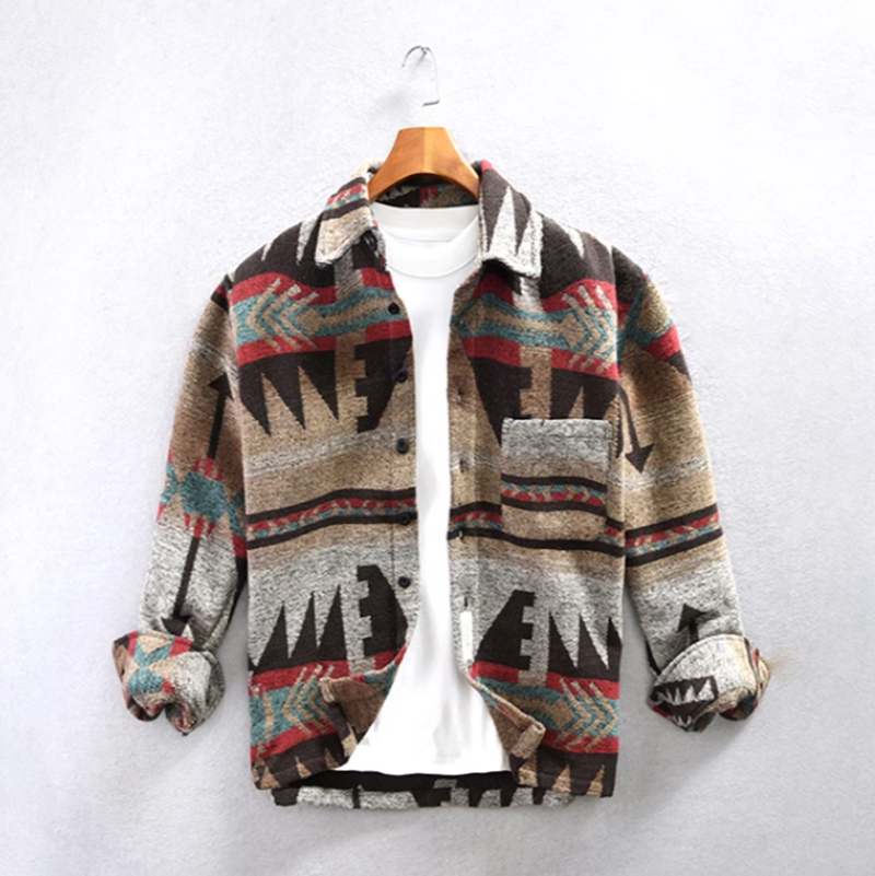 Heavyweight Ortega pattern shirt V0145