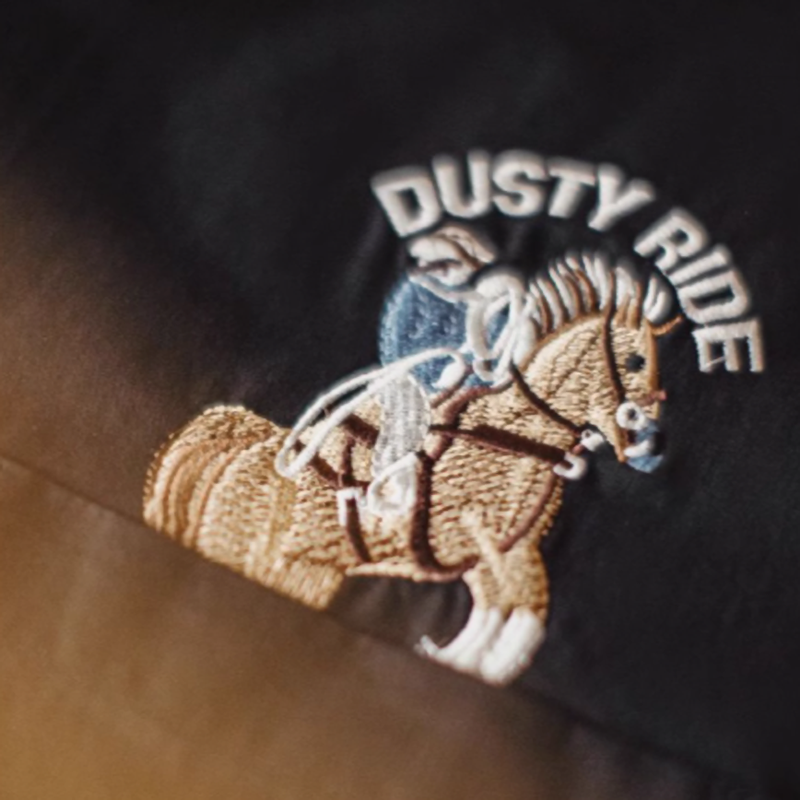 Vintage Cowboy Horse Rider Embroidered Shirt V0680