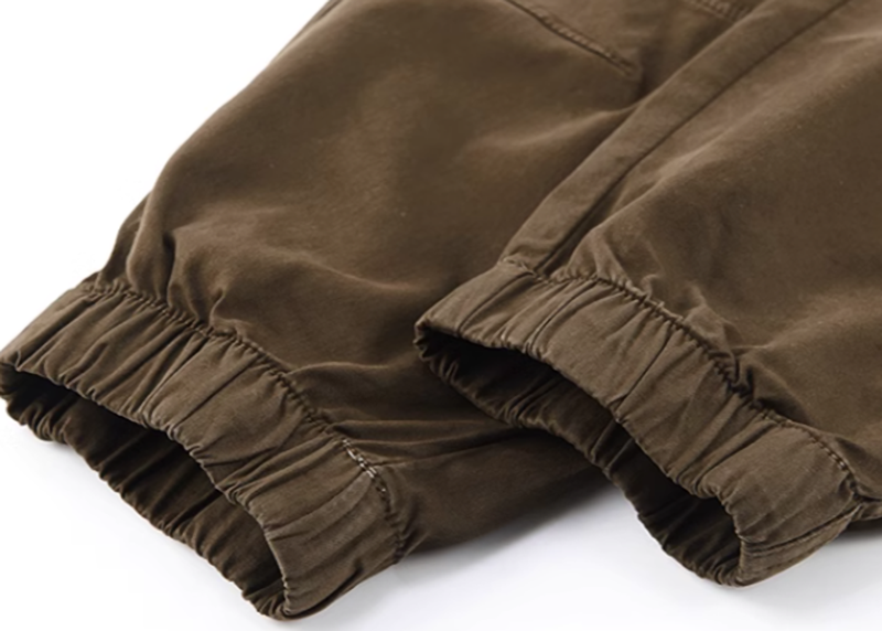 Multi-pocket cropped pants V0158